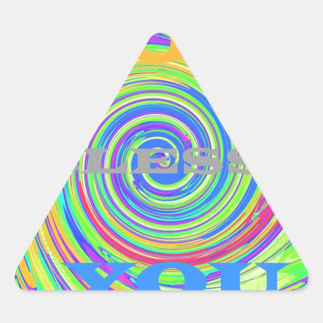 Sticker Triangulaire Bébé Enfants Dieu vous bénisse..png (Devant)