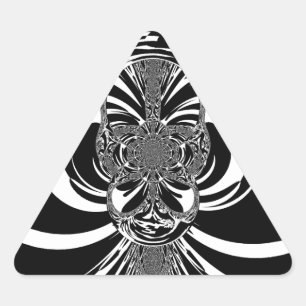 Sticker Triangulaire Belle Afrique extraordinaire blanche noire Imprime