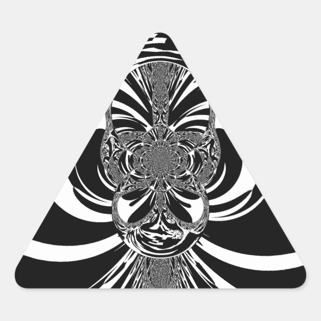Sticker Triangulaire Belle Afrique extraordinaire blanche noire Imprime (Devant)