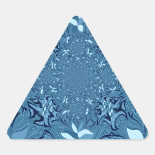 Sticker Triangulaire Belle Belle Iridescente bleu. motif sans couture