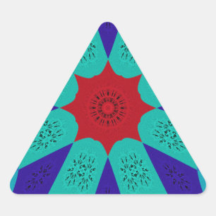 Sticker Triangulaire Belle couleur de design féminin égyptienne Extraor