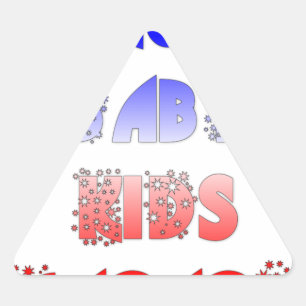 Sticker Triangulaire Belle Français Bébé Enfants Drapeau National Coule