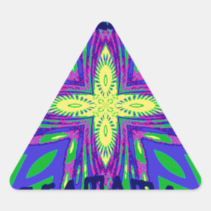 Sticker Triangulaire Belle Oeuvre Tropicale Hakuna Matata Kanga.