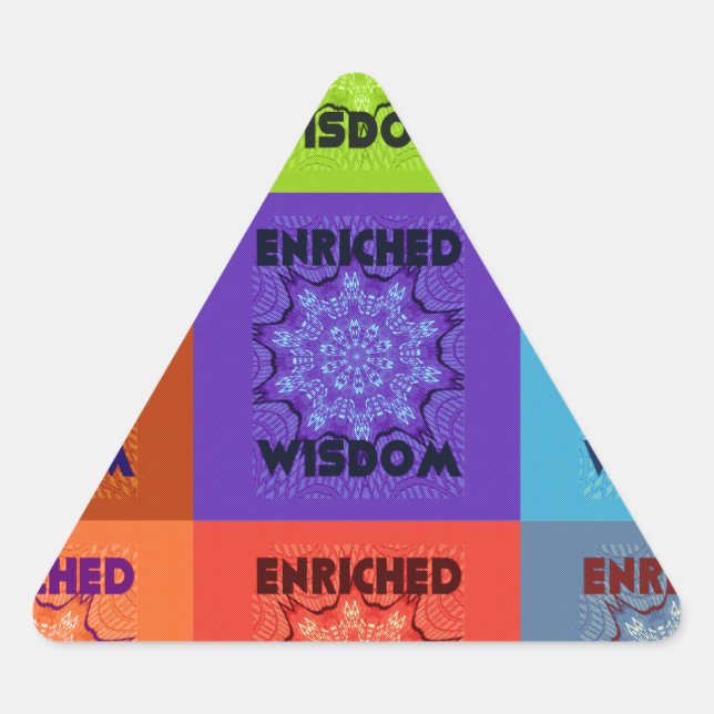 Sticker Triangulaire Belle Pop Art Extraordinaire belle Impression : En (Devant)