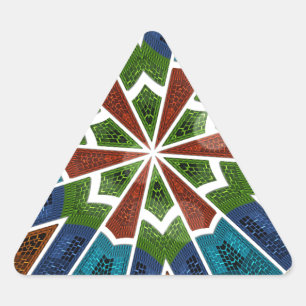 Sticker Triangulaire Belle Tendance asiatique Textile Design Art