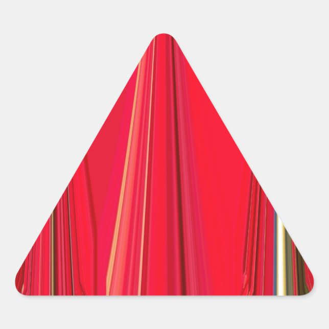 Sticker Triangulaire Belle texture rouge Couleur Art Abstrait (Devant)