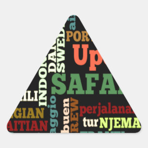 Sticker Triangulaire Bénédiction de voyage internationale