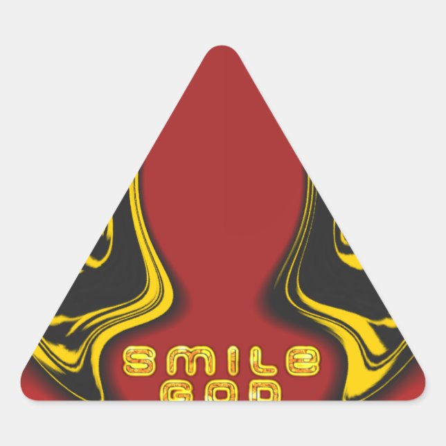 Sticker Triangulaire Bénédiction d'en haut : L'Amour de Dieu Salutation (Devant)