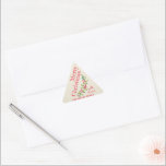 Sticker Triangulaire Berries et Greenery on Ivory Christmas Holiday<br><div class="desc">stickers de Noël TRIANGLE personnalisés avec une aquarelle moderne et design de feuilles verts et de baies rouges sur un arrière - plan à rayures d'ivoire pâle avec votre accueil et des informations en lettrage chic. **TOUTES LES FORMES DE BÂTIMENT sont déjà faites pour vous. CORRESPONDRE des articles dans notre...</div>