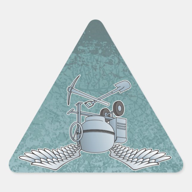 Sticker Triangulaire Béton bleu-gris (Devant)