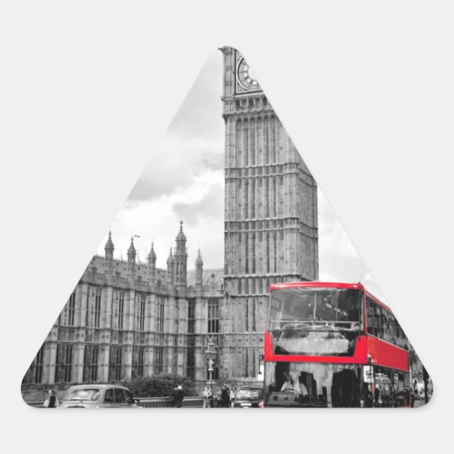 Sticker Triangulaire Big Ben London (Devant)