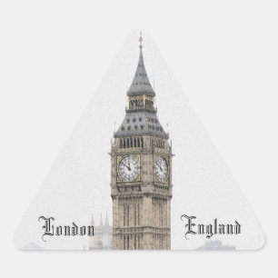 Sticker Triangulaire Big Ben London (aquarelle)