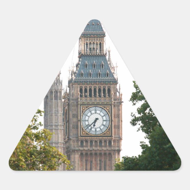 Sticker Triangulaire Big Ben Londres Angleterre (Devant)