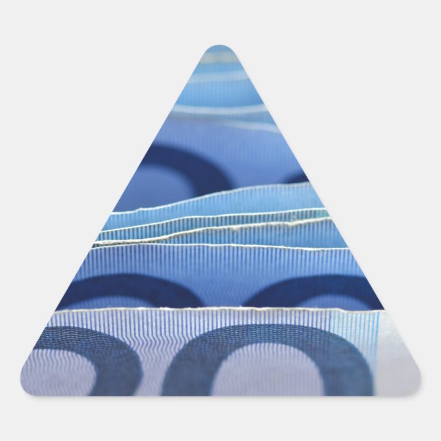 Sticker Triangulaire Billets de 20 euros - Argent Art (Devant)