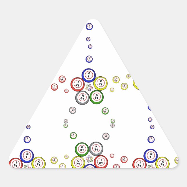 Sticker Triangulaire Bingo Balls (Devant)