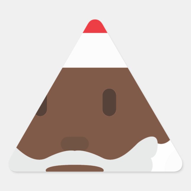 Sticker Triangulaire black santa claus emoji (Devant)
