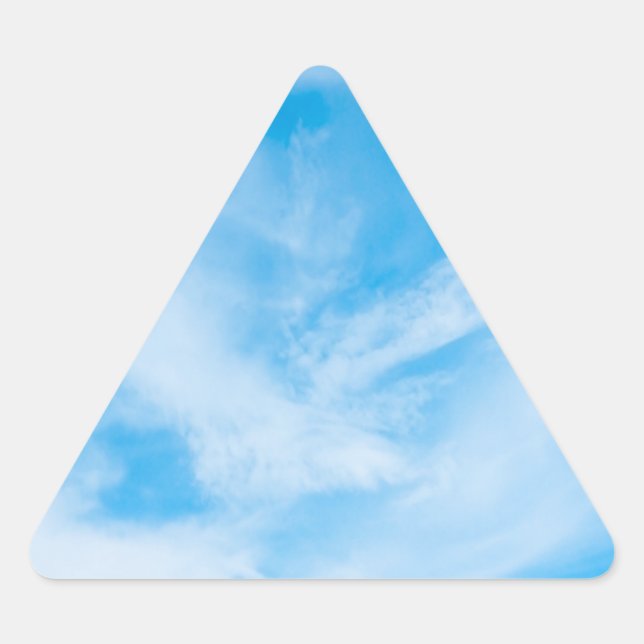 Sticker Triangulaire Blank Modèle Blue Sky Nature Nuages blancs (Devant)