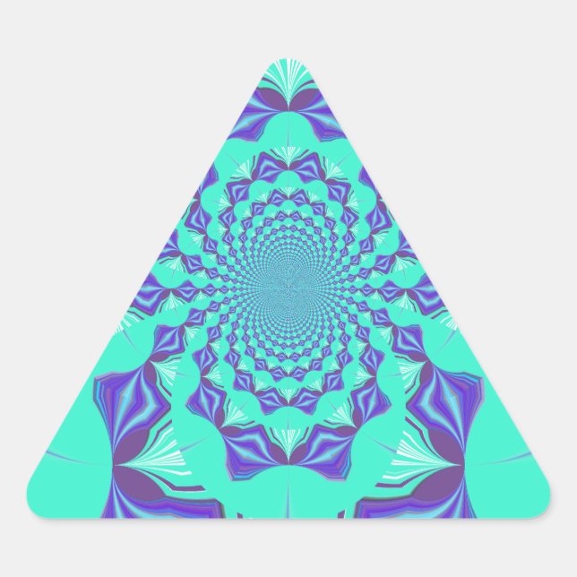 Sticker Triangulaire Bleu précieux (Devant)