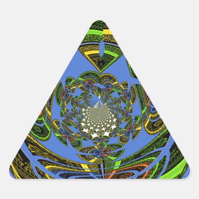 Sticker Triangulaire Bleu traditionnel (Devant)