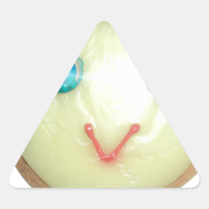 Sticker Triangulaire Blue Hair Emoji Art Imprimer/Graphique