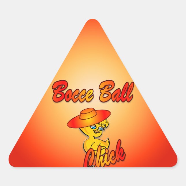 Sticker Triangulaire Bocce Ball Chick #5 (Devant)