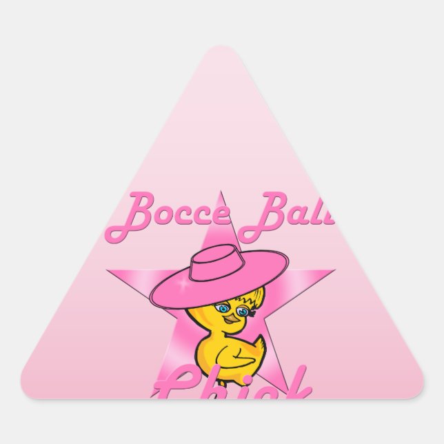 Sticker Triangulaire Bocce Ball Chick #8 (Devant)