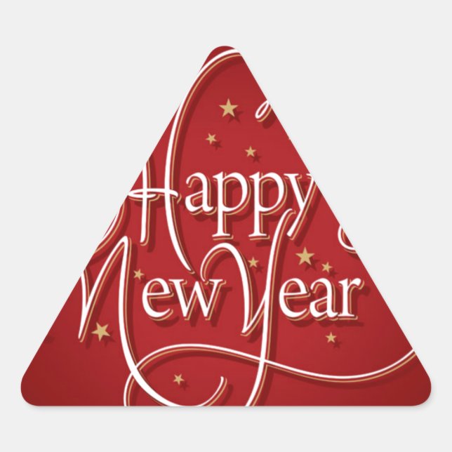 Sticker Triangulaire Bonne année (Devant)