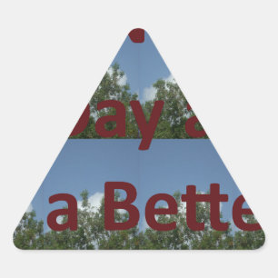 Sticker Triangulaire Bonne journée et meilleur art nocturne