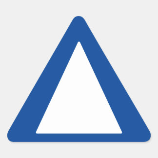 Sticker Triangulaire Bordures grandes - Alerte bleue