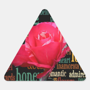 Sticker Triangulaire Bouquet d'amour : Une expression sincère