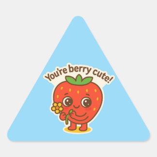 Sticker Triangulaire Bouton mignon Berry