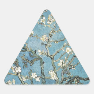 Sticker Triangulaire Branches d'amande de Vincent van Gogh   en fleur,