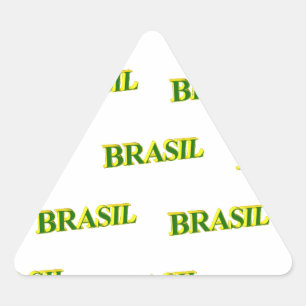 Sticker Triangulaire Brasil 3D