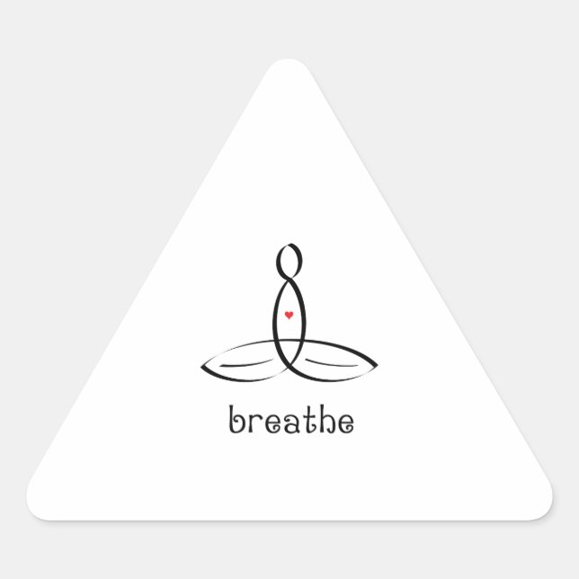 Sticker Triangulaire Breathe - Noir style fantaisie (Devant)