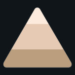 Sticker Triangulaire Brown Ombre strié<br><div class="desc">Motif à rayures Ombre marron tendance.</div>