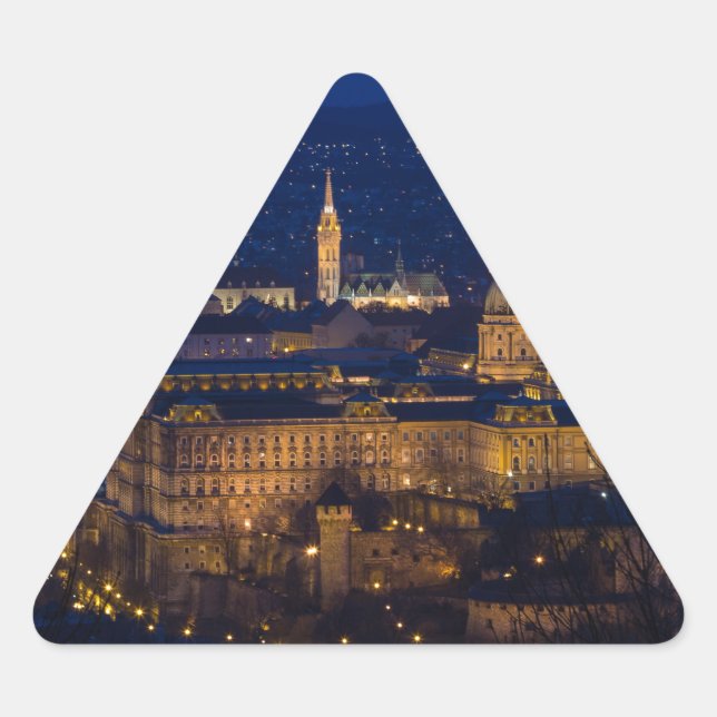 Sticker Triangulaire Buda Castle Hungary Budapest (Devant)