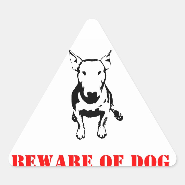 STICKER TRIANGULAIRE BULL TERRIER CROSSES (Devant)