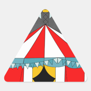 Sticker Triangulaire Cadeaux de fête de cirque