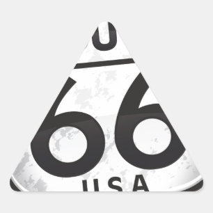 Sticker Triangulaire Cadeaux historiques des Etats-Unis Route66