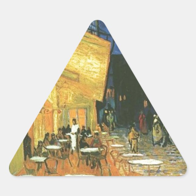 Sticker Triangulaire Cafe Terrace - Vincent van Gogh (Devant)