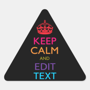 Sticker Triangulaire CALME DE CONSERVATION PERSONNALISÉ ET Multicolore