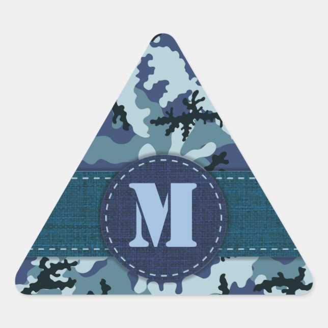 Sticker Triangulaire Camouflage de la marine (Devant)