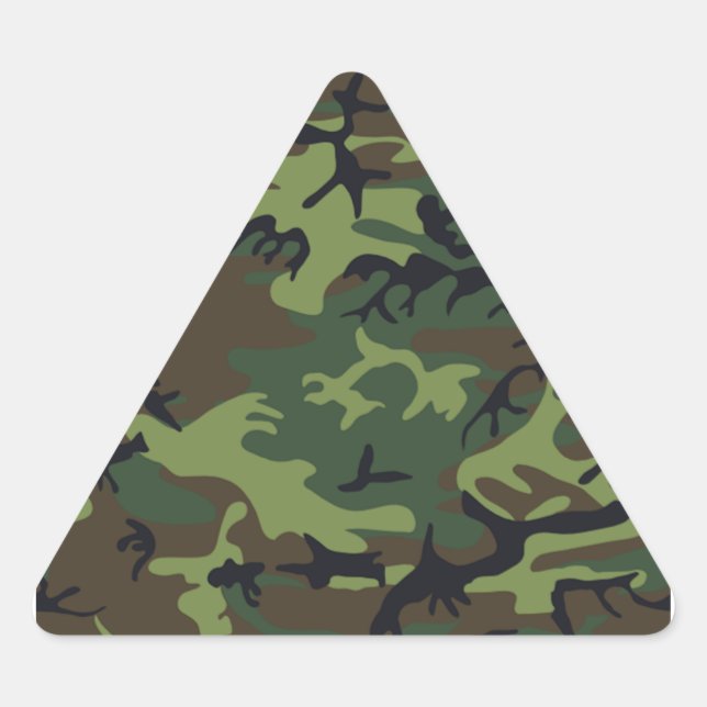 Sticker Triangulaire Camouflage vert militaire (Devant)