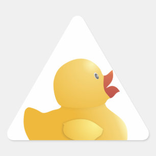 Sticker Triangulaire Canard en caoutchouc jaune