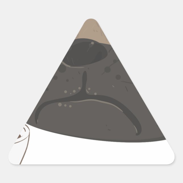 Sticker Triangulaire Carlin et café (Devant)
