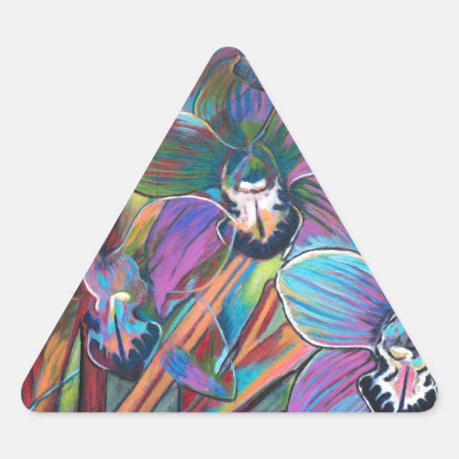 Sticker Triangulaire Carnaval de Cymbidium 2 (Devant)
