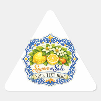 Sticker Triangulaire Carrelage Méditerranéen Citron – Art à l'aquarell