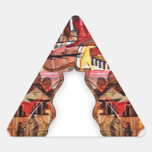 Sticker Triangulaire Carte de l'Afrique : Célébrer la saison avec la cu