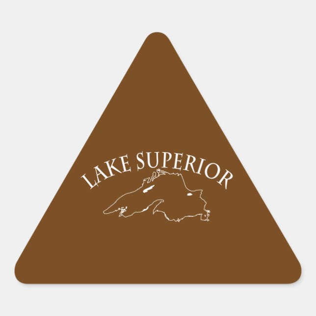 Sticker Triangulaire Carte du lac Supérieur (Devant)