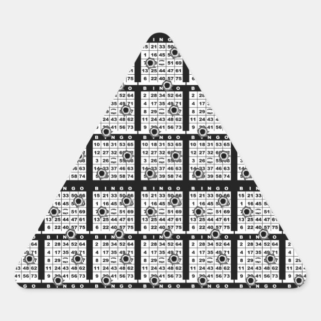Sticker Triangulaire Cartes Bingo Noires (Devant)